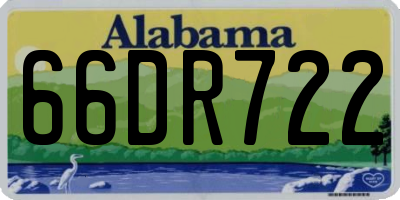 AL license plate 66DR722