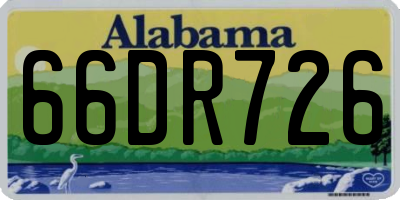 AL license plate 66DR726