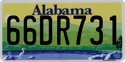 AL license plate 66DR731