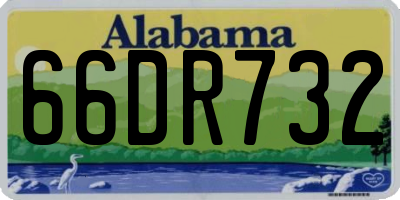 AL license plate 66DR732