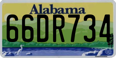 AL license plate 66DR734