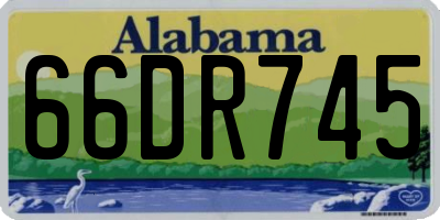 AL license plate 66DR745