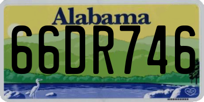 AL license plate 66DR746