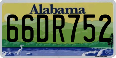 AL license plate 66DR752