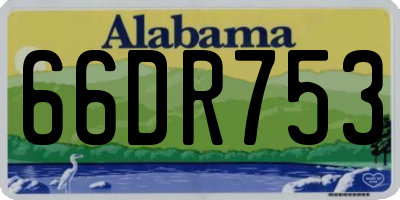 AL license plate 66DR753