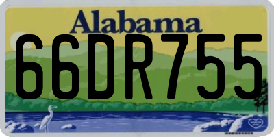 AL license plate 66DR755