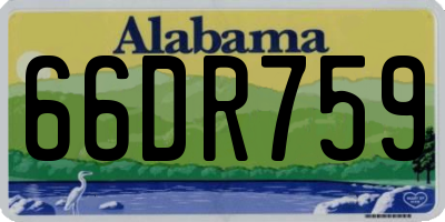 AL license plate 66DR759