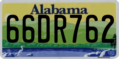 AL license plate 66DR762