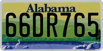AL license plate 66DR765