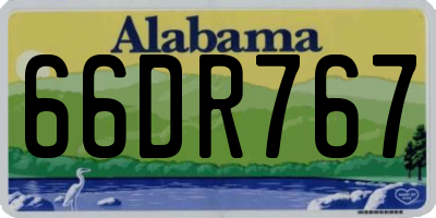 AL license plate 66DR767