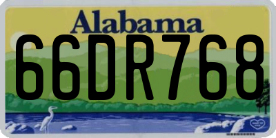 AL license plate 66DR768