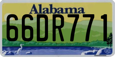 AL license plate 66DR771