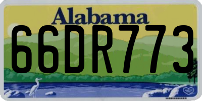 AL license plate 66DR773
