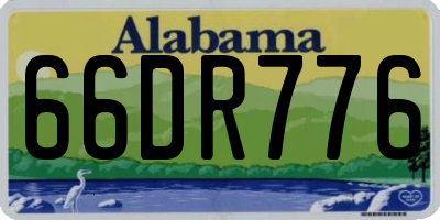 AL license plate 66DR776