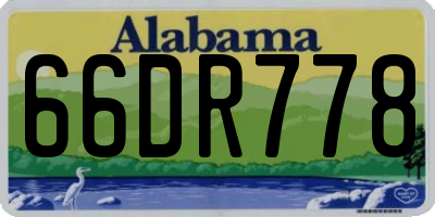 AL license plate 66DR778
