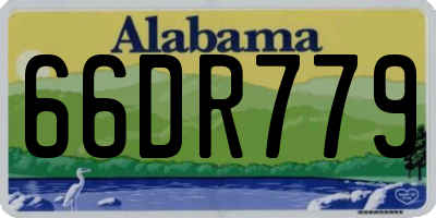 AL license plate 66DR779