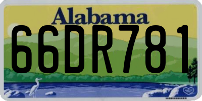 AL license plate 66DR781