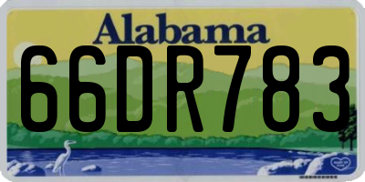 AL license plate 66DR783