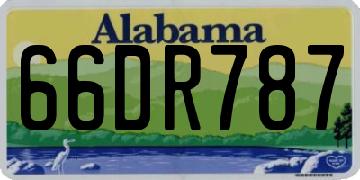 AL license plate 66DR787
