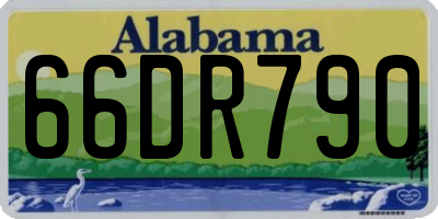 AL license plate 66DR790