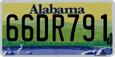 AL license plate 66DR791