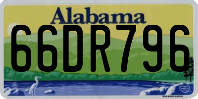 AL license plate 66DR796