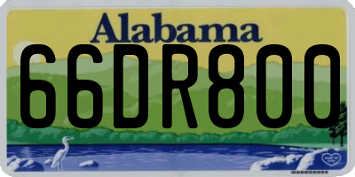 AL license plate 66DR800