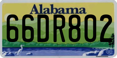 AL license plate 66DR802