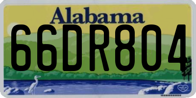 AL license plate 66DR804
