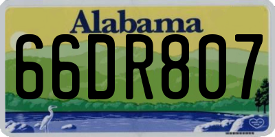 AL license plate 66DR807