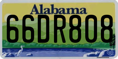 AL license plate 66DR808