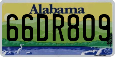AL license plate 66DR809