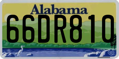 AL license plate 66DR810