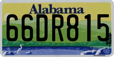 AL license plate 66DR815