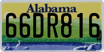 AL license plate 66DR816