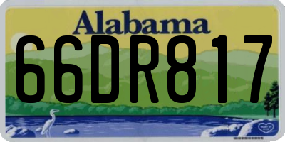 AL license plate 66DR817