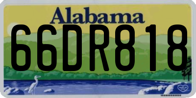 AL license plate 66DR818