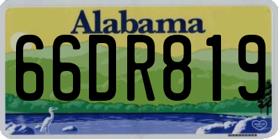 AL license plate 66DR819