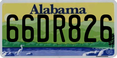 AL license plate 66DR826