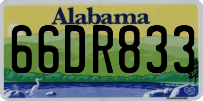 AL license plate 66DR833