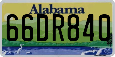 AL license plate 66DR840