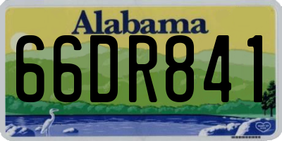AL license plate 66DR841