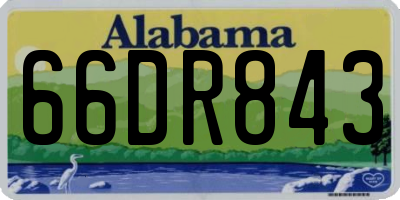 AL license plate 66DR843
