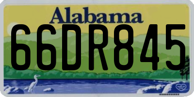 AL license plate 66DR845