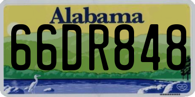 AL license plate 66DR848