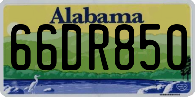 AL license plate 66DR850