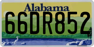 AL license plate 66DR852