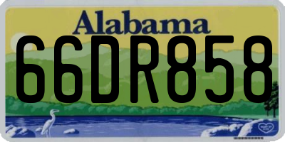 AL license plate 66DR858