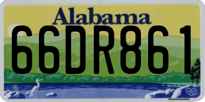 AL license plate 66DR861