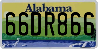 AL license plate 66DR866
